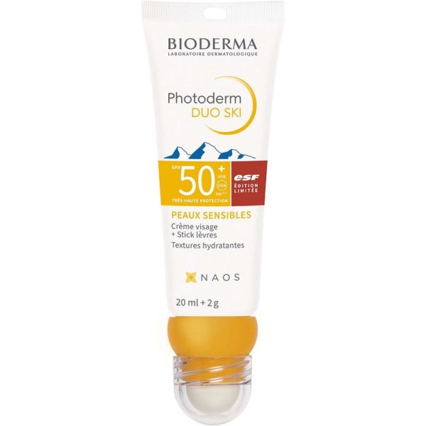 Bioderma Photoderm Duo Ski Crème Visage SPF50+ 20ml + Stick Lèvres SPF50+ 2g – Protection hivernale