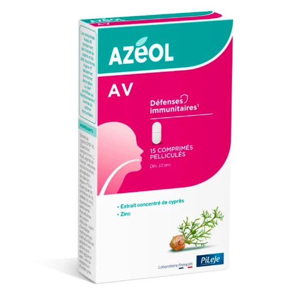 Pileje Azéol AV - 15 comprimés - Soutien immunitaire et protection naturelle