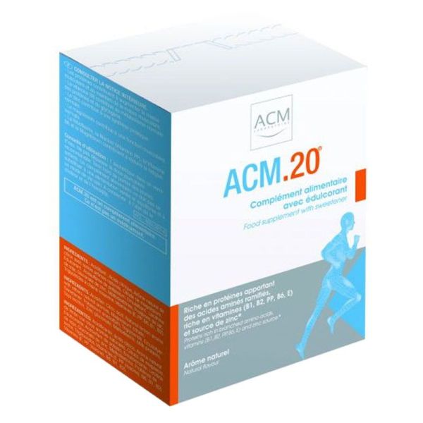ACM Sport ACM.20 Poudre Boîte de 10 sachets - Tolérance à l’effort, récupération