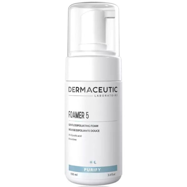 Dermaceutic Foamer 5 Mousse Exfoliante Douce - 100ml - 5% Acide Glycolique Enoxolone Vegan