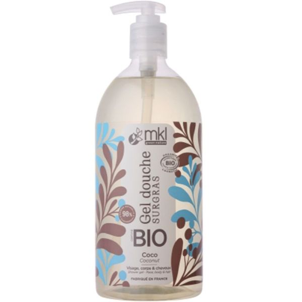 MKL Gel Douche Surgras Coco Bio 1L – Visage Corps et Cheveux