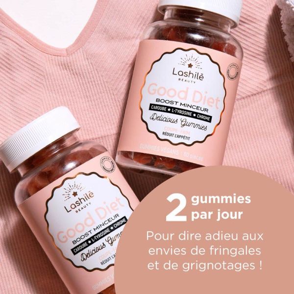 Lashilé Beauty Good Diet Boost Minceur Coupe-Faim - Réduit l'Appétit - 60 Gummies