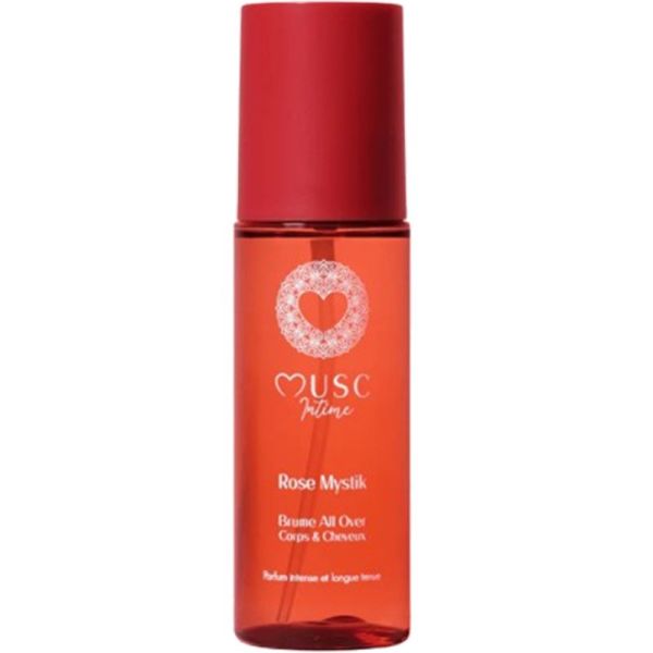 Musc Intime Brume All Over Corps & Cheveux à la Rose Mystik Flacon 100 ml – Voile sensuel et hydratation