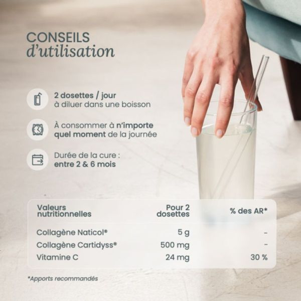 Nutri&Co Collagène Marin Citron 540g – Fermeté de la peau et confort articulaire