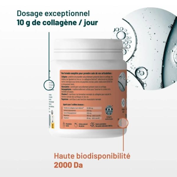 Valbiotis Plus® Collagène Marin Articulations Souplesse & Confort Goût Pêche - 260g
