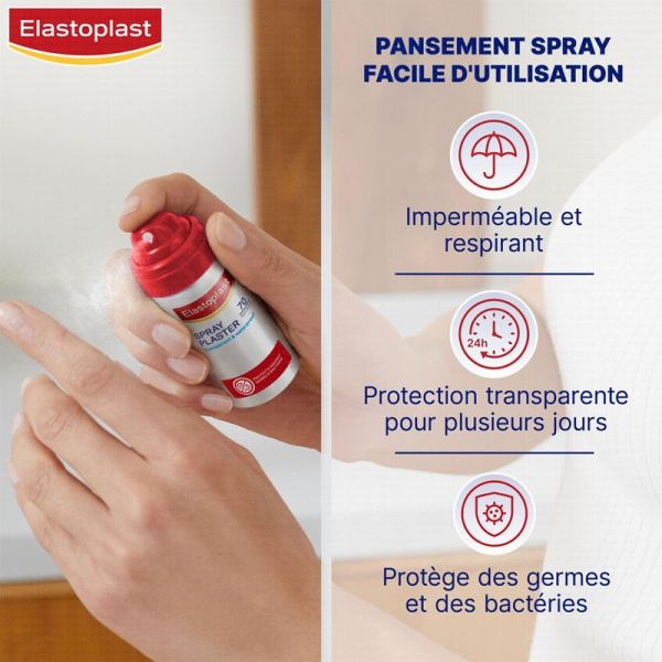 Elastoplast Pansement Spray - 40ml - Protège instantanément et favorise la cicatrisation