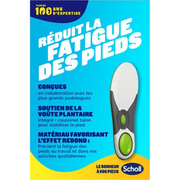 Scholl Semelles Liquiflex Soutien Quotidien Taille 35,5-40,5 1 Paire – Amorti haut de gamme