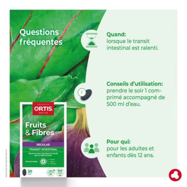 Ortis Fruits & Fibres Regular - 45 Comprimés