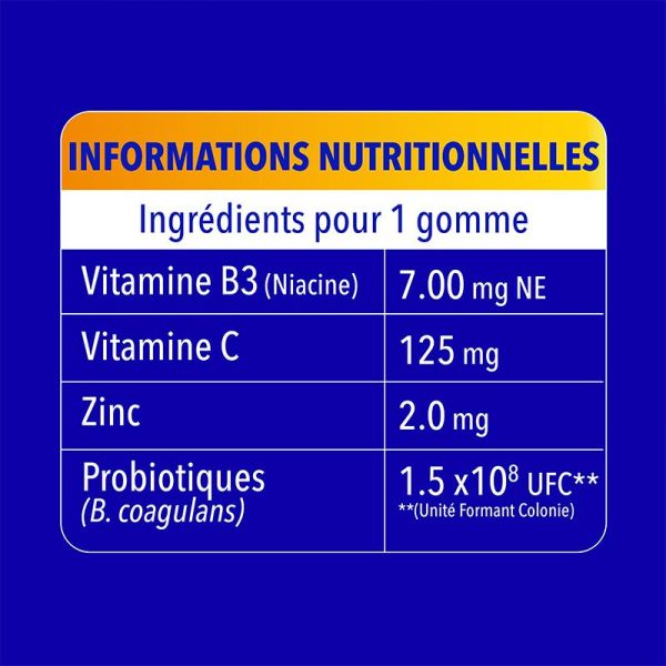 Bion3 Énergie Fruits Rouges - Défense & Équilibre Intestinal - 60 gommes