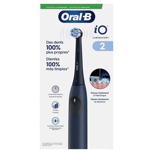 Oral-B iO2 Brosse à Dents Électrique Connectée Rechargeable - 1 pièce - Couleur : Noire