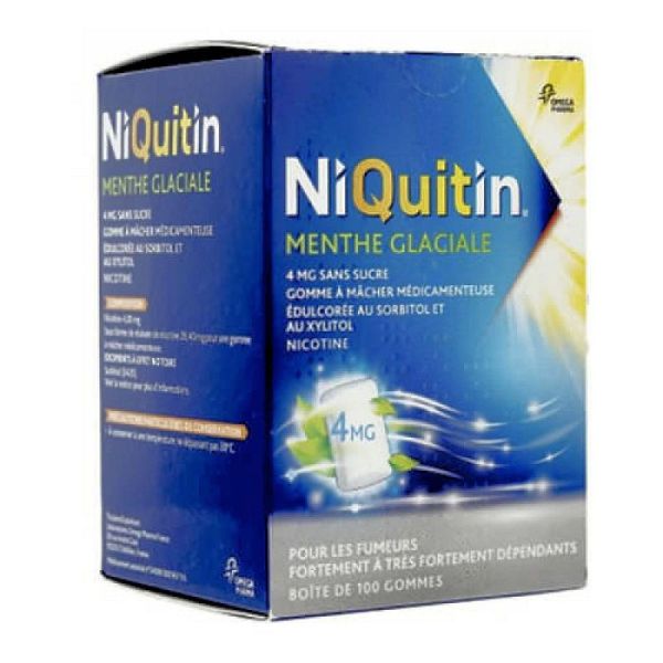 Niquitin 4mg menthe glaciale 100 gommes