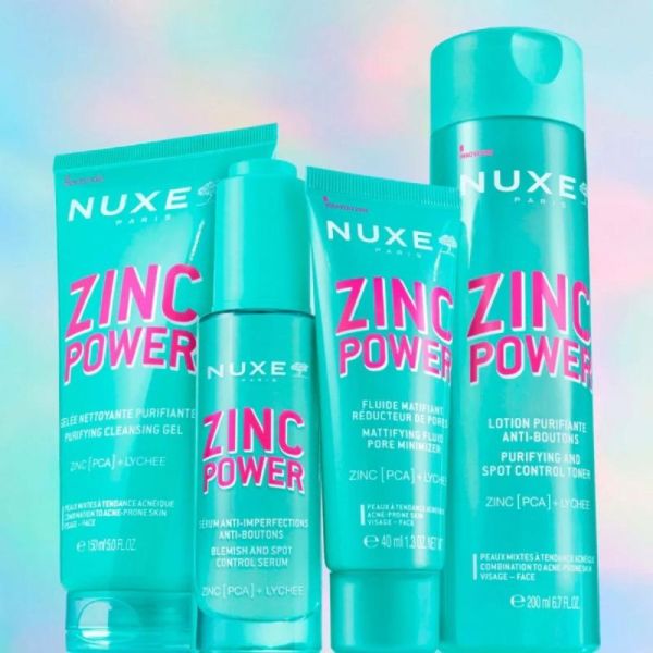 Nuxe Zinc Power Fluide Matifiant Réducteur de Pores 40ml - Peau lisse et matifiée