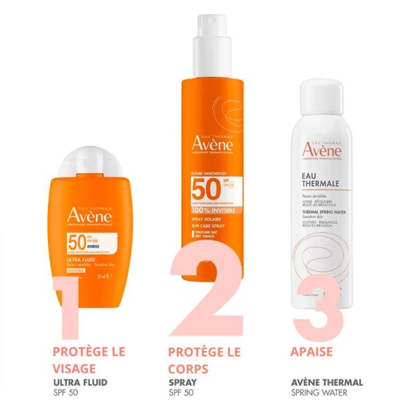 Avène Solaire Spray Solaire 100% Invisible Peaux Sensibles SPF50 - 200ml - Fraîche, légère et invisible