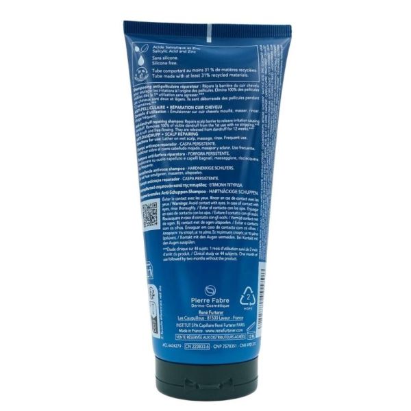 René Furterer Astera Shampooing Anti-Pelliculaire Réparateur 200 ml - Soin contre les pellicules persistantes