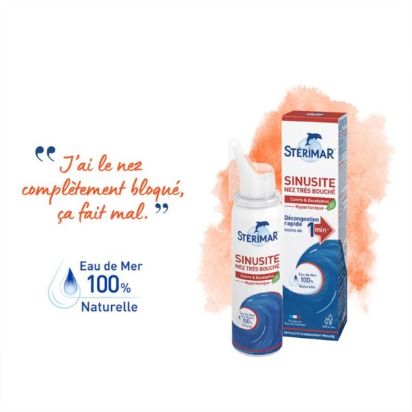 Stérimar Sinusite Nez Très Bouché 50ml – Décongestion rapide et soulagement