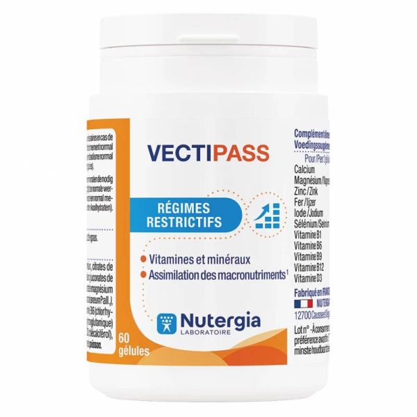 Nutergia Vectipass - Réduit les Carences Suite aux Chirurgies Bariatriques - 60 Gélules