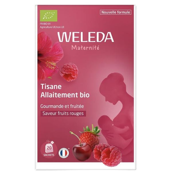 Weleda Maternité Tisane Allaitement Saveur Fruits Rouges Bio 20 Sachets – Stimulation de la lactation