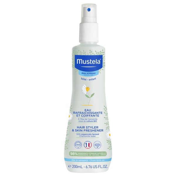 Mustela Eau Rafraîchissante et Coiffante à l'Eau de Camomille Bio - 200 ml - Parfume et démêle