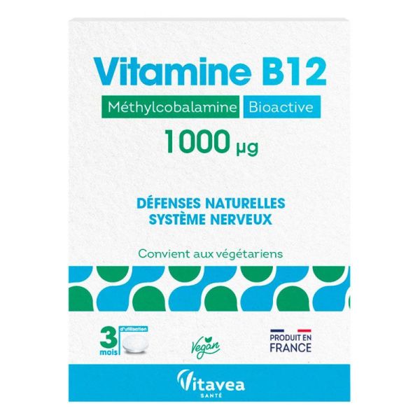 Vitavea Vitamine B12 1000 µg - Contribue au Métabolisme Énergétique - 90 Comprimés