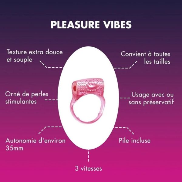 Manix Pleasure Vibes Anneau vibrant - Stimulation clitoridienne et plaisir partagé