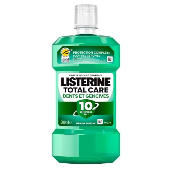 Listerine Bain de Bouche Total Care Dents et Gencives 500 ml - Menthe fraîche