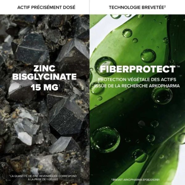 Arkopharma Arkogélules Zinc Bisglycinate 60 gélules - Soutien du système immunitaire