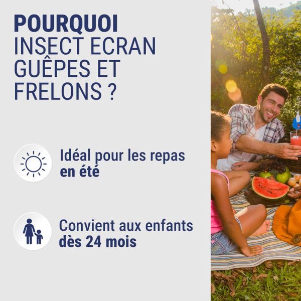 Insect Ecran Anti-Moustiques Guêpes et Frelons Spray Répulsif - 100ml - Protection renforcée