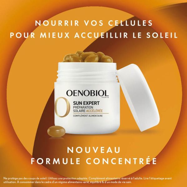 Oenobiol Sun Expert Préparateur Solaire Accélérée - 15 Gélules - Préparation rapide et protection