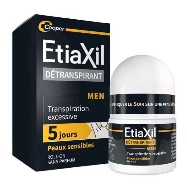 Etiaxil Détranspirant Men Peaux Sensibles Roll-on - Lot de 2 x 15ml