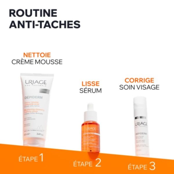 Uriage Depiderm Crème Mousse Nettoyante Éclat 100 ml - Nettoie, unifie et illumine