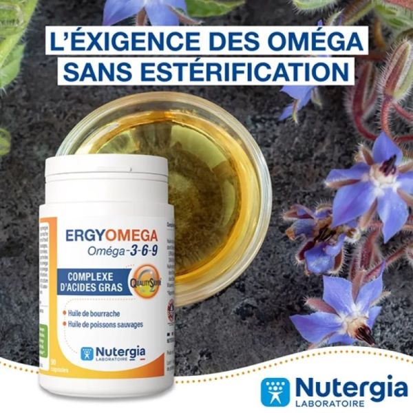 Nutergia Ergyomega Oméga-3-6-9 90 Capsules – Équilibre des acides gras