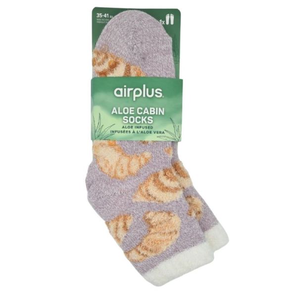 AirPlus Aloe Cabin Chaussettes Hydratantes Croissants  - Pointure 35-41  - Confort et douceur
