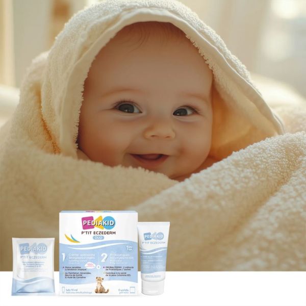 Pediakid P'Tit Eczederm Duo Probiotiques + Crème Apaisante 10 Sachets + 40ml – Peaux à tendance atopique