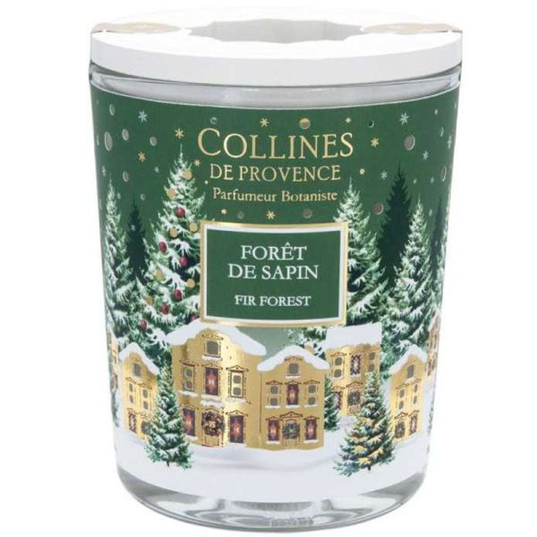 Collines de Provence Bougie de Noël - Parfum Forêt de Sapin - 180 g