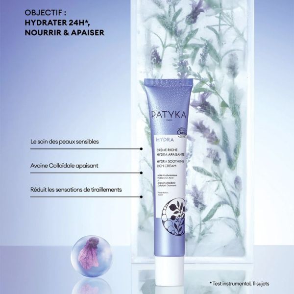 Patyka Hydra Crème Riche Hydra-Apaisante Bio 40 ml – Confort et nutrition