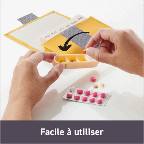 Pilbox Liberty Pilulier Semainier - 1 pièce - Organisation chic et discrète de vos traitements
