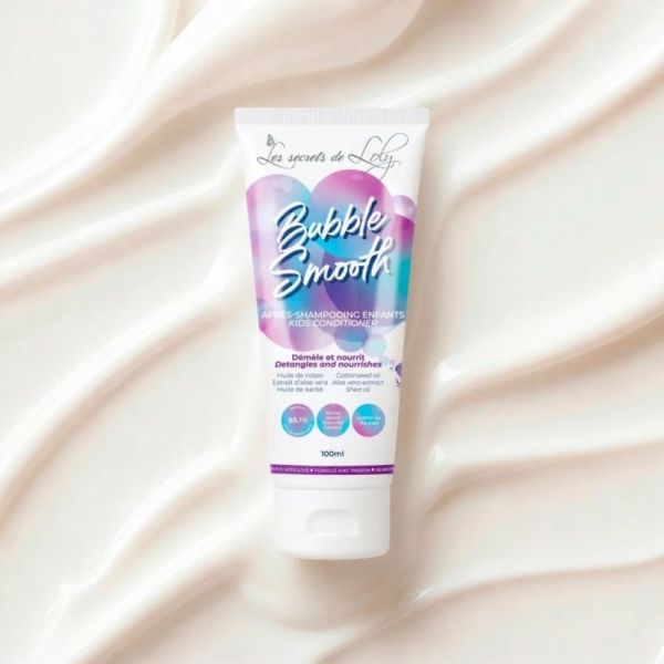 Les Secrets de Loly Coffret Enfants Bye Bye les Nœuds - Rituel Démêlant Bubble Smooth (100 ml) + Bubble Kurl (250 ml) + Sac Bubbly Offert