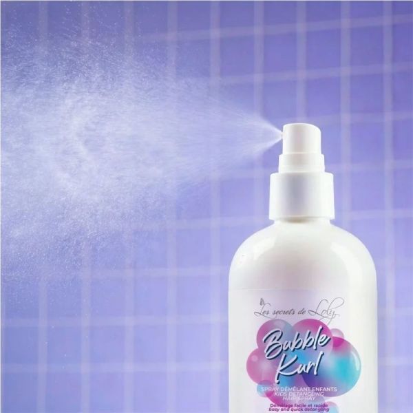 Les Secrets de Loly Coffret Enfants Bye Bye les Nœuds - Rituel Démêlant Bubble Smooth (100 ml) + Bubble Kurl (250 ml) + Sac Bubbly Offert