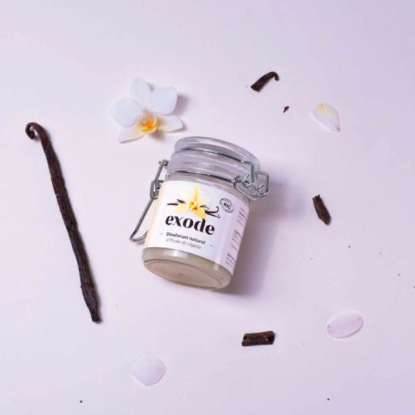 Exode Déodorant Baume Bio Peaux Sensibles à l'Huile de Nigelle 50g Vanille – Efficacité 48h