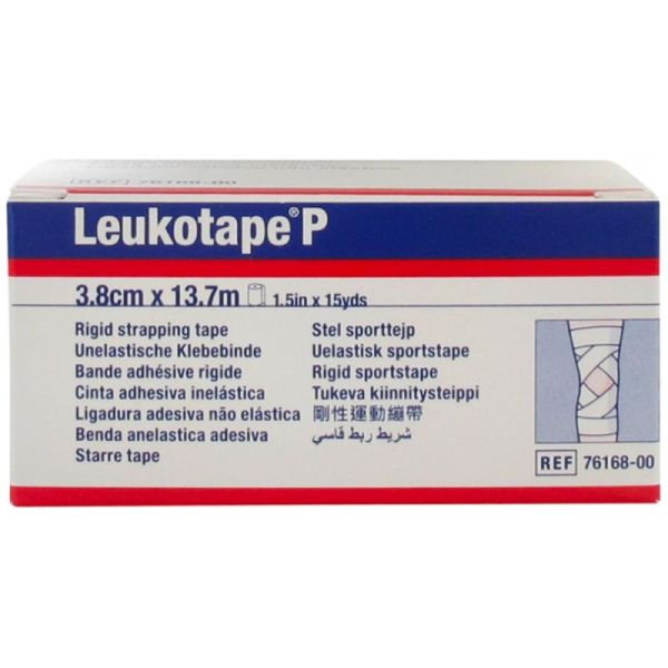 Essity Leukotape P Bande Adhésive Rigide - 1 unité - 3.8 cm x 13.7 m - Contention articulaire