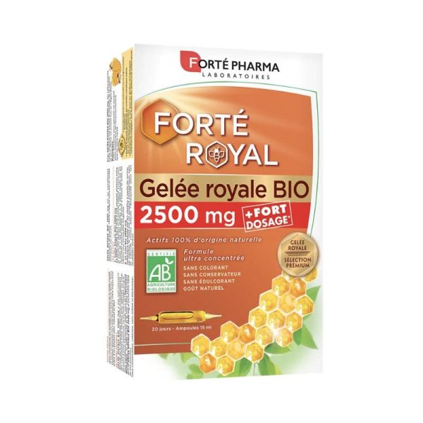 Forté Royal Gelée Royale Bio 2500mg - 20 ampoules