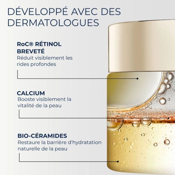 RoC Retinol Correxion Crème Riche Pour Rides Profondes 30 ml - 100 heures d'hydratation