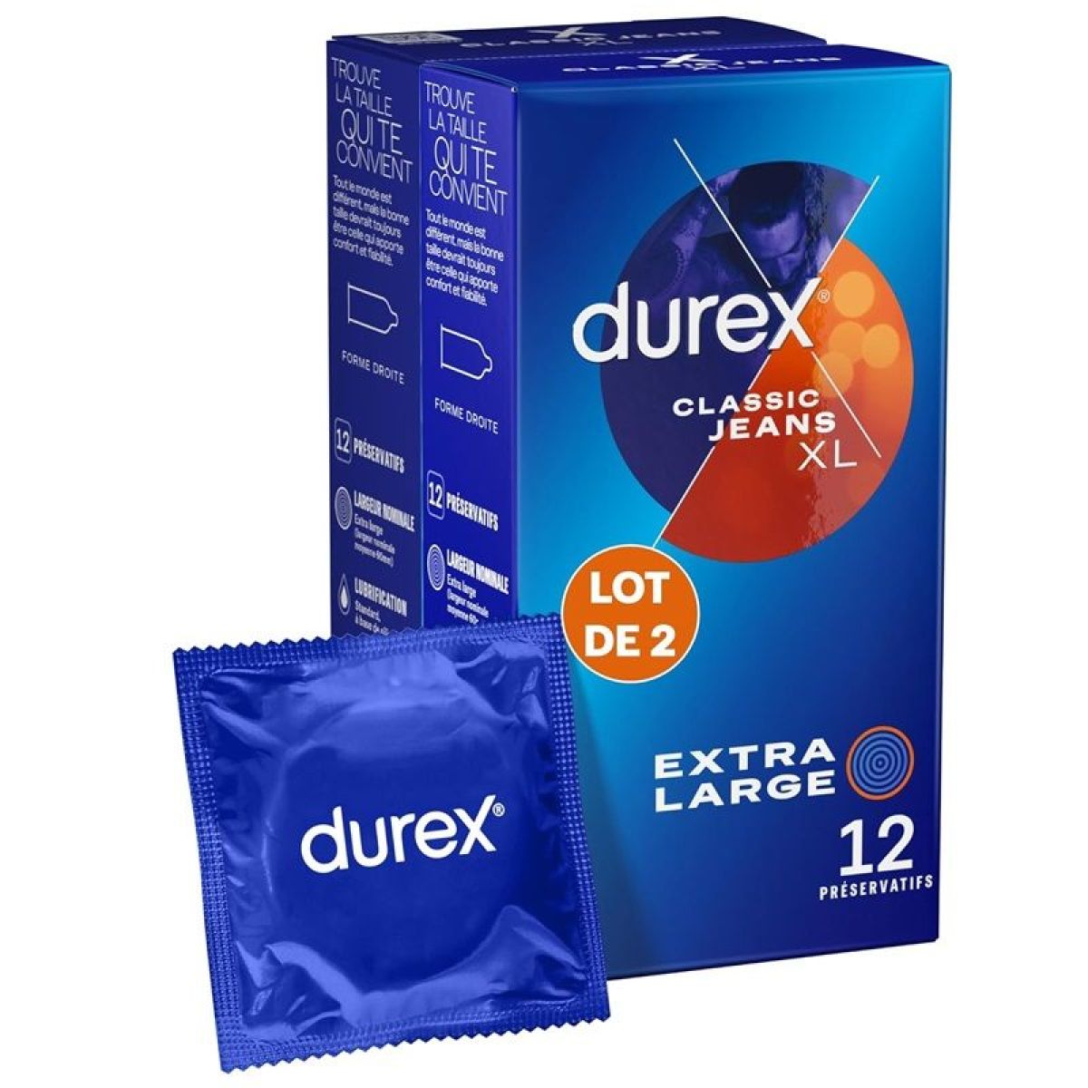 Préservatifs Fins et Extra Larges Classic Jeans XL Durex 12 Préservatifs — free download