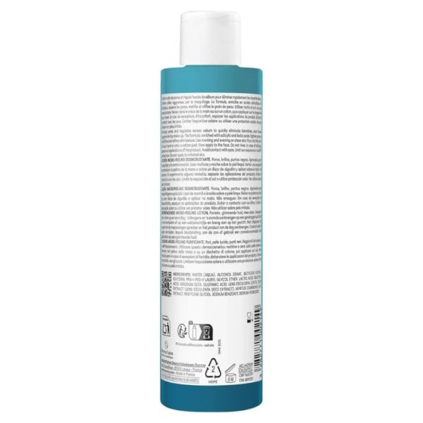 Ducray Keracnyl Lotion Micro-Peeling Désincrustante 200 ml - Resserre les pores, matifie et réduit les boutons