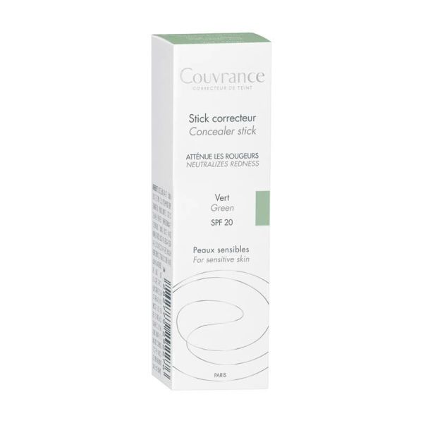 Avène Couvrance Stick Correcteur - 4g - Couleur : Vert - Neutralise les rougeurs et imperfections