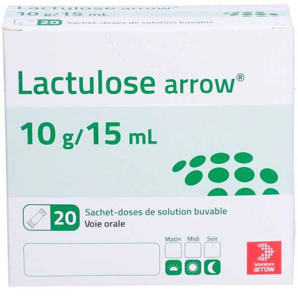 Arrow Lactulose Arrow 10 g/15 ml - 20 sachets - Laxatif osmotique