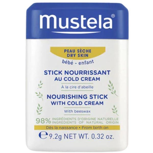 Mustela Stick Nourrissant Cold Cream à la Cire d’Abeille Peau Sèche Bébé & Enfant - 9,2g