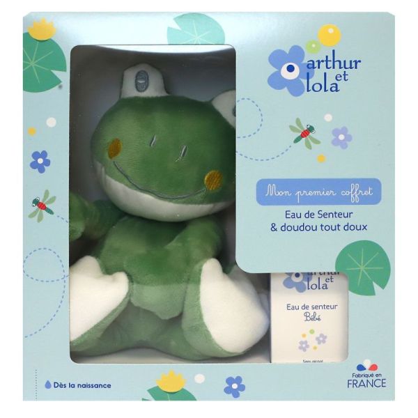 Coffret eau de senteur 50ml et doudou grenouille