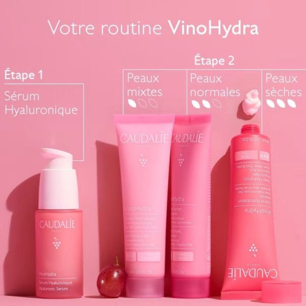 Caudalie VinoHydra Sérum à l'Acide Hyaluronique 30 ml - Hydratation continue