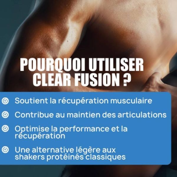 Eric Favre Clear Fusion Clear Protein 500g - Saveur Fruits Rouges – protéine légère et rafraîchissante